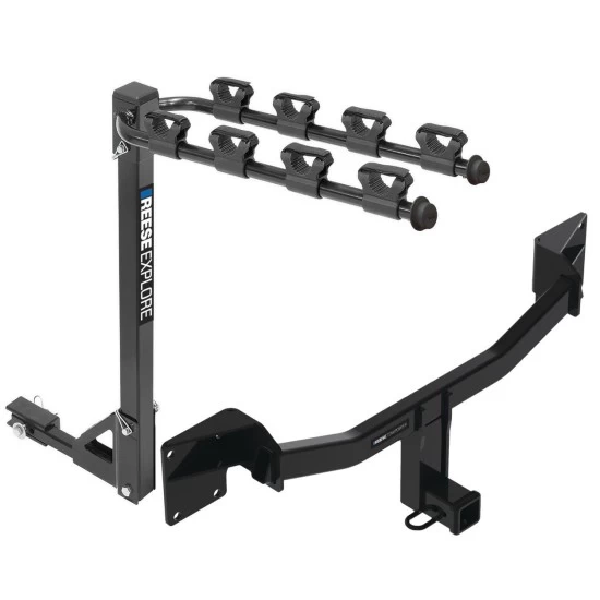 Reese Trailer Tow Hitch For 21-23 Buick Envision 2" Receiver Class 3 Tilt Away Adult or Child Arms Fold Down 4 Bike Carrier