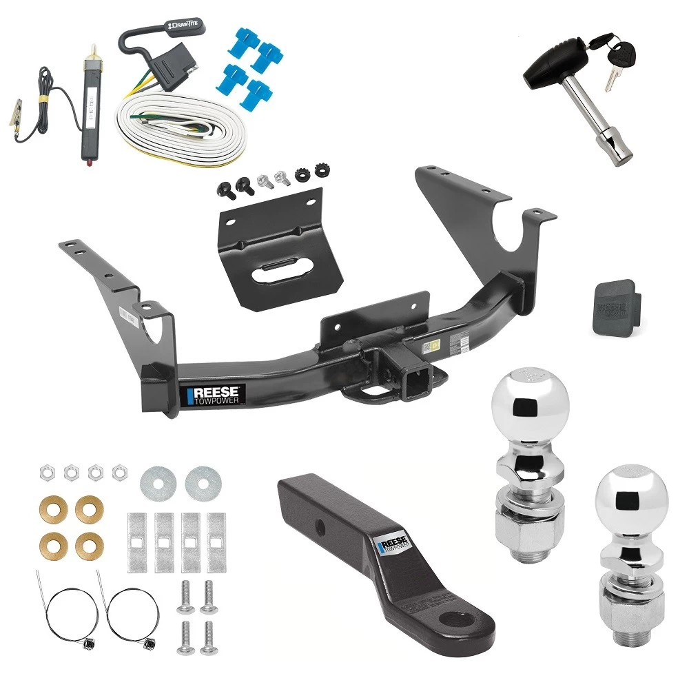 Ultimate Class 5 11K Tow Package For 11-18 RAM 09-10 Dodge Ram 1500 11-18 RAM 1500 19-24 Classic Trailer Hitch w/ Wiring Dual 2" and 2-5/16" Ball 2" Drop Mount Lock Bracket Cover 2" Receiver Reese