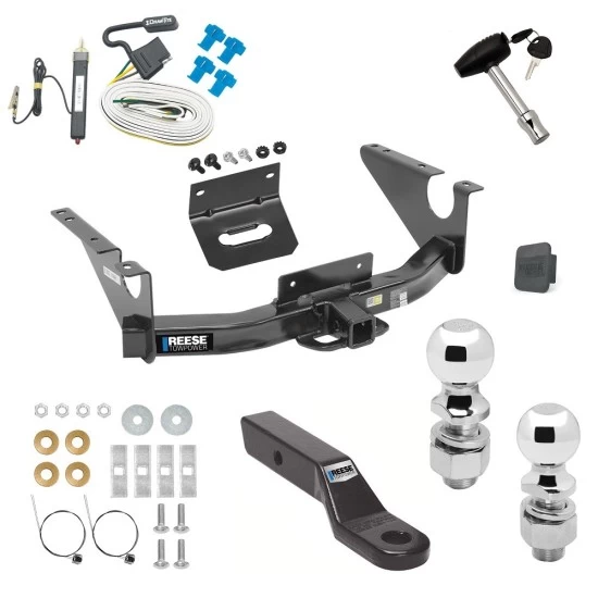 Ultimate Class 5 11K Tow Package For 11-18 RAM 09-10 Dodge Ram 1500 11-18 RAM 1500 19-24 Classic Trailer Hitch w/ Wiring Dual 2" and 2-5/16" Ball 2" Drop Mount Lock Bracket Cover 2" Receiver Reese