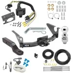 Class 5 11K Trailer Hitch Tow Package w/ 7-Way RV Wiring For 11-18 RAM 09-10 Dodge Ram 1500 11-18 RAM 1500 19-24 Classic w/ 2-5/16" Ball 2" Drop Mount 2" Receiver Reese