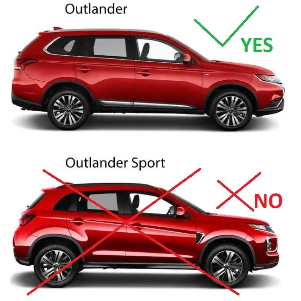 Trailer Tow Hitch For 14-21 Mitsubishi Outlander Except Sport or PHEV Receiver w/ 1-7/8" and 2" Ball