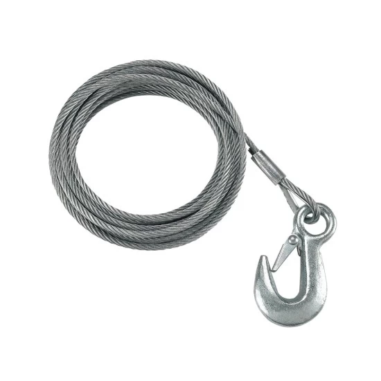 WC750 0100 Fulton Trailer Winch Accessory Cable w/ Hook 7/32 inch x 50 ft. Fulton 50 Foot Winch Cable w/ Hook 7/32" Diameter 5600 lbs