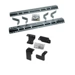 Reese Dual Jaw 20K Fifth Wheel Trailer Hitch w/ Kwik Slide Slider and Rails For 2004-2015 Nissan Titan Truck Base Rail Kit 5th Wheel Brackets Hardware