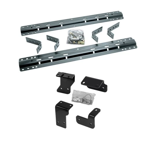 Reese Dual Jaw 20K Fifth Wheel Trailer Hitch w/ Kwik Slide Slider and Rails For 2004-2015 Nissan Titan Truck Base Rail Kit 5th Wheel Brackets Hardware