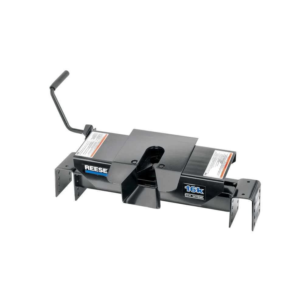 Reese Dual Jaw 16K Fifth Wheel Trailer Hitch w/ Round Tube Slider 5th Wheel Trailer Hitch Fits Industry Standard Above Bed Rail Kit by Reese Pro Series Husky Curt Valley