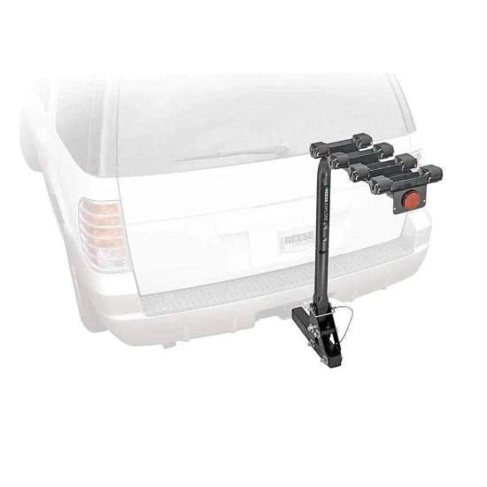 Trailer Hitch w/ 4 Bike Rack For 96-24 Chevy Express GMC Savana Van Approved for Recreational & Offroad Use Carrier for Adult Woman or Child Bicycles Foldable