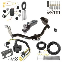 Trailer Hitch Tow Package w/ 7-Way RV Wiring For 05-07 Ford Escape 05-06 Mazda Tribute w/ 2" Drop Mount 2" Ball Class 3 2" Receiver Reese