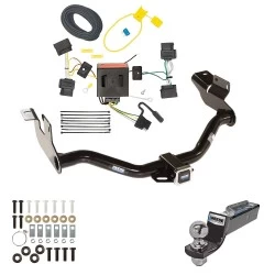 Tow Package For 05-11 Mercury Mariner 08-11 Mazda Tribute 08-12 Ford Escape Trailer Hitch w/ Wiring 2" Drop Mount 2" Ball 2" Receiver Reese