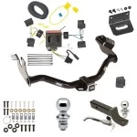 Ultimate Tow Package For 05-11 Mercury Mariner 08-11 Mazda Tribute 08-12 Ford Escape Trailer Hitch w/ Wiring 2" Drop Mount Dual 2" and 1-7/8" Ball Lock Bracket Cover 2" Receiver Reese