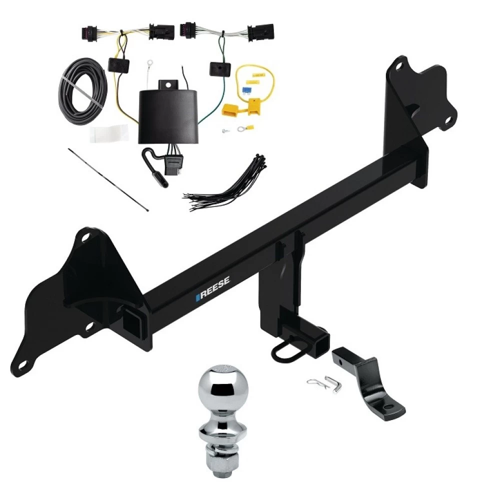 Reese Trailer Tow Hitch For 20-23 Tesla 3 Complete Package w/ Wiring Draw Bar and 1-7/8" Ball