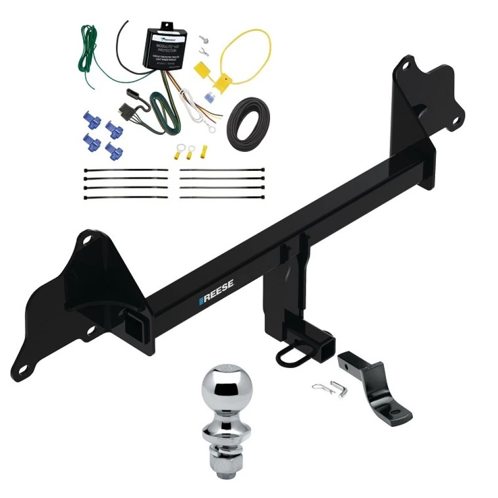 Reese Trailer Tow Hitch For 17-19 Tesla 3 All Models Complete Package w/ Wiring Draw Bar and 1-7/8" Ball