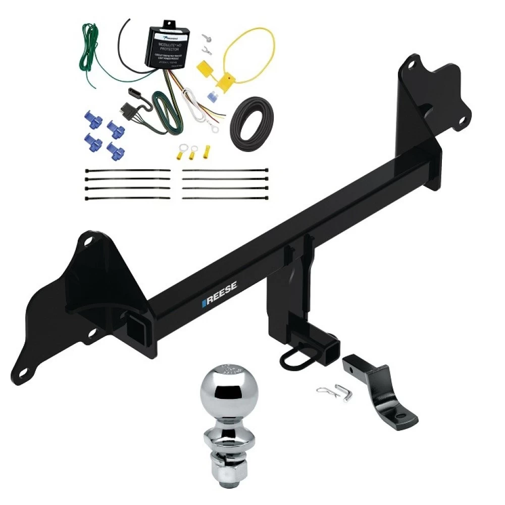 Reese Trailer Tow Hitch For 17-19 Tesla 3 All Models Complete Package w/ Wiring Draw Bar and 2" Ball