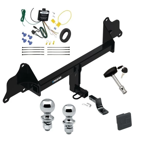 Reese Trailer Tow Hitch For 17-19 Tesla 3 All Models Deluxe Package Wiring 2" and 1-7/8" Ball and Lock