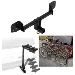 Trailer Hitch w/ 4 Bike Rack For 10-19 Subaru Outback 10-12 Except Sport Approved for Recreational & Offroad Use Carrier for Adult Woman or Child Bicycles Foldable