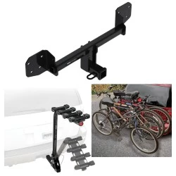 Trailer Hitch w/ 4 Bike Rack For 10-19 Subaru Outback 10-12 Except Sport Approved for Recreational & Offroad Use Carrier for Adult Woman or Child Bicycles Foldable