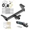 Custom Fit Trailer Hitch Wiring Harness (Plug & Play) 2" Drop Ball-Mount w/ Pin/Clip 2" Chrome Ball Installation Hardware Installation Instructions 84238 118685 7080500 Reese Towpower Class 4 7K Tow Package 16-23 Toyota Tacoma Trailer Hitch Class 4 7K Tow Package For 16-23 Toyota Tacoma Trailer Hitch w/ Wiring 2" Drop Mount 2" Ball 2" Receiver Reese