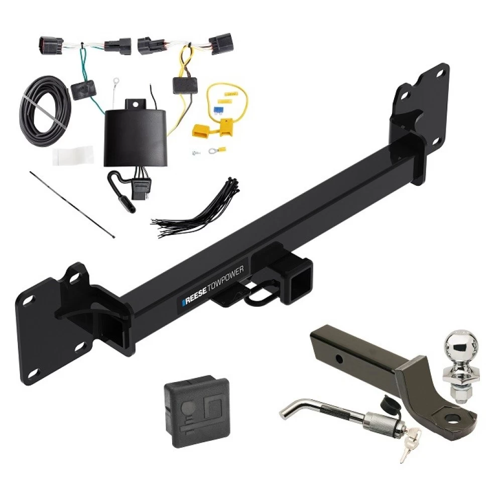 Reese Trailer Tow Hitch For 18-23 Land Rover Range Rover Velar All Models Deluxe Package Wiring 2" Ball Mount and Lock
