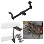 Trailer Hitch w/ 4 Bike Rack For 20-26 Ford Escape Except PHEV Approved for Recreational & Offroad Use Carrier for Adult Woman or Child Bicycles Foldable