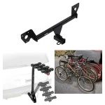 Trailer Hitch w/ 4 Bike Rack For 21-27 Chevy Trailblazer 20-27 Buick Encore GX Approved for Recreational & Offroad Use Carrier for Adult Woman or Child Bicycles Foldable