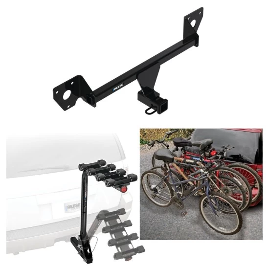 Trailer Hitch w/ 4 Bike Rack For 21-27 Chevy Trailblazer 20-27 Buick Encore GX Approved for Recreational & Offroad Use Carrier for Adult Woman or Child Bicycles Foldable