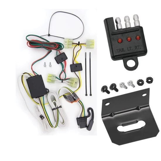 Plug and Play T-One Wiring Harness Connector 4-Flat Mounting Bracket 4-Flat Car End Tester w/ LED Display 85250 118144 20114 Reese Towpower Trailer Wiring and Bracket Light Tester 89-95 Toyota Pickup 95-04 Toyota Tacoma Plug Play 4-Flat Harness 89 90 91 Reese Trailer Wiring and Bracket w/ Light Tester For 89-95 Toyota Pickup 95-04 Toyota Tacoma Plug & Play 4-Flat Harness