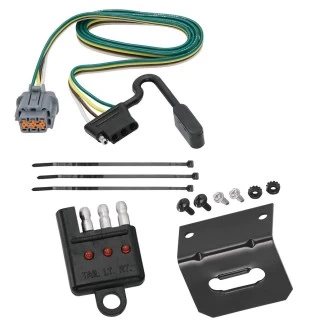 Reese Trailer Wiring and Bracket w/ Light Tester For 05-23 Nissan Frontier 05-07 Pathfinder 05-15 Xterra 09-12 Suzuki Equator Plug & Play 4-Flat Harness