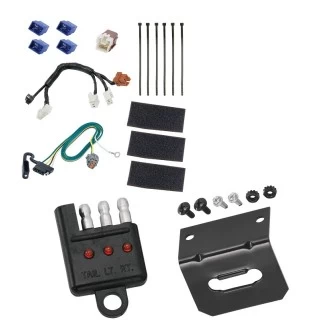 Reese Trailer Wiring and Bracket w/ Light Tester For 14-21 Infiniti QX60 13-20 Nissan Pathfinder Plug & Play 4-Flat Harness