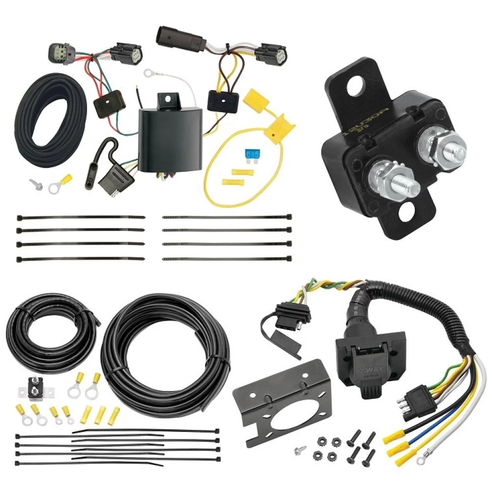 Trailer Hitch 7 Way RV Wiring Kit For 15-18 Ford Edge Plug Prong Pin Brake Control Ready