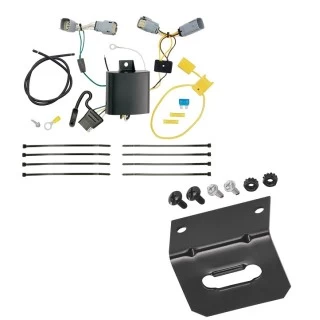 Reese Trailer Wiring and Bracket For 15-23 Chrysler 300 Plug & Play 4-Flat Harness