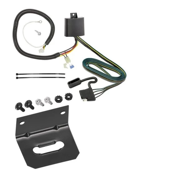 Plug and Play T-One Wiring Harness Connector 4-Flat Mounting Bracket Installation Instructions 85950 118144 Reese Towpower Trailer Wiring and Bracket 17-22 Honda CR-V Plug Play 4-Flat Harness 17 18 19 20 21 22 2017 2018 2019 2020 2021 2022 Reese Trailer Wiring and Bracket For 17-22 Honda CR-V Plug & Play 4-Flat Harness