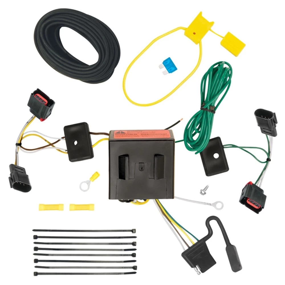 Trailer Hitch Tow Package w/ 7-Way RV Wiring For 08-10 Chrysler Town and Country Dodge Grand Caravan w/ 2" Drop Mount 2" Ball Class 3 2" Receiver Reese