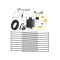Reese Trailer Tow Hitch For 15-23 Ford Transit-350 Except Single Rear Wheel w/148" Wheelbase or Cab & Chassis and the Cutaway 2" Receiver Complete Package w/ Wiring and 1-7/8" Ball