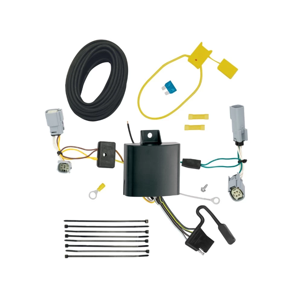 Trailer Hitch Tow Package w/ 7-Way RV Wiring For 17-20 Chrysler Pacifica LX Touring 20-23 Voyager Except Hybrid w/ 2" Drop Mount 2" Ball Class 3 Reese