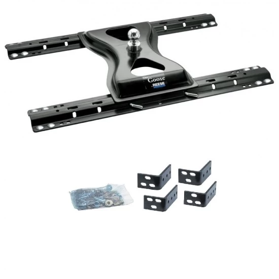 Reese 25K The Goose Gooseneck Trailer Hitch w/ Rails For 1973-1993 Dodge D100 D150 D200 D250 D300 D350 Base Rail Kit Brackets and Hardware Heavy Duty