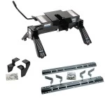 Reese Dual Jaw 16K Fifth Wheel Trailer Hitch W/ Rails For 2003-2012 Dodge Ram 2500 3500 w/ Overload Springs Base Rail Kit 5th Wheel Brackets Hardware