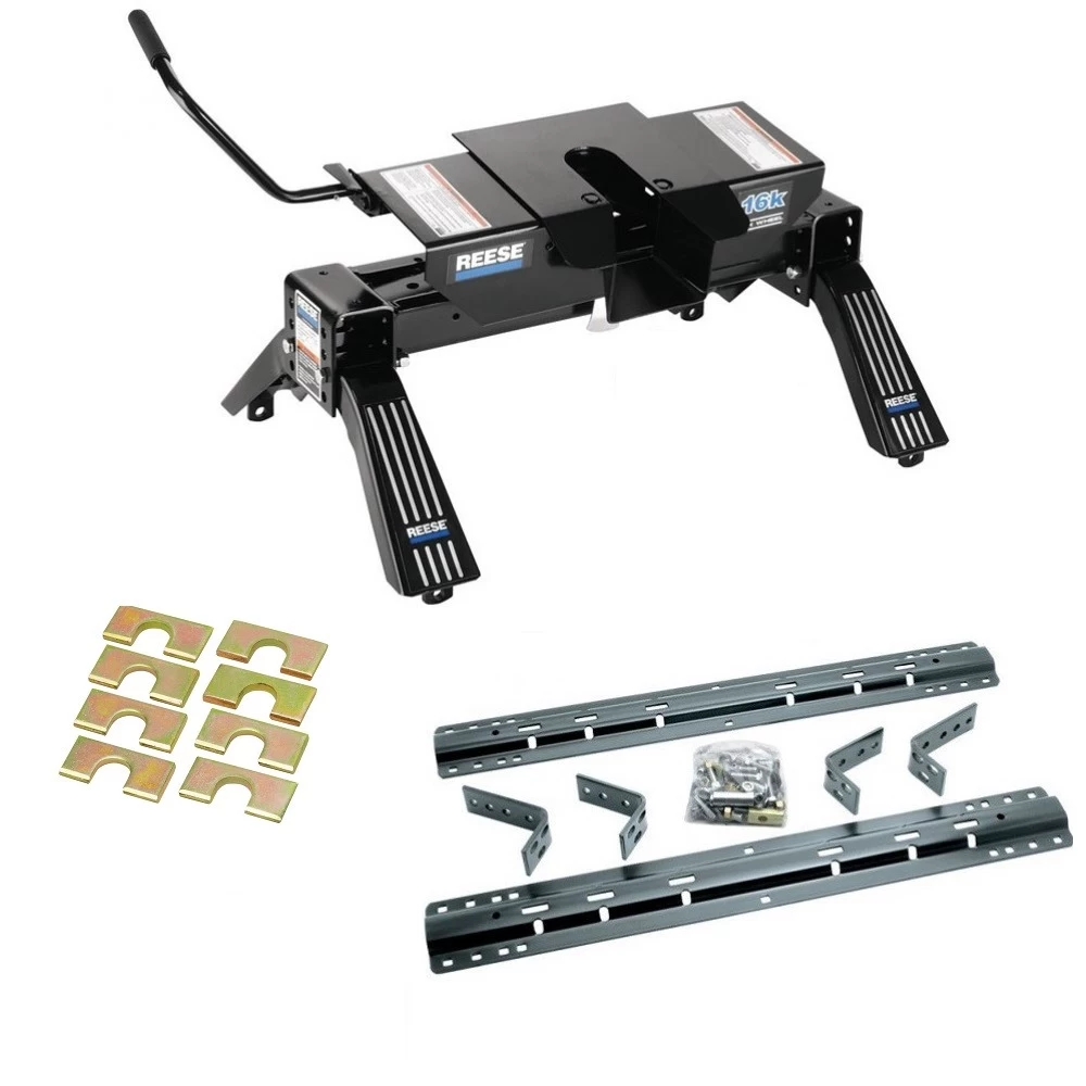 Reese Dual Jaw 16K Fifth Wheel Trailer Hitch W/ Rails For 2000-2006 Toyota Tundra Base Rail Kit 5th Wheel Brackets Hardware