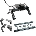 Reese Dual Jaw 16K Fifth Wheel Trailer Hitch W/ Rails For 2009-2018 Dodge Ram 1500 2019-2024 Ram 1500 Classic Old Body Base Rail Kit 5th Wheel Brackets Hardware