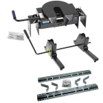 Reese 15K Fifth Wheel Trailer Hitch w/ Slider and Rails For 99-19 Chevrolet Silverado GMC Sierra 1500 2500 3500 Base Rail Kit 5th Wheel Brackets Hardware