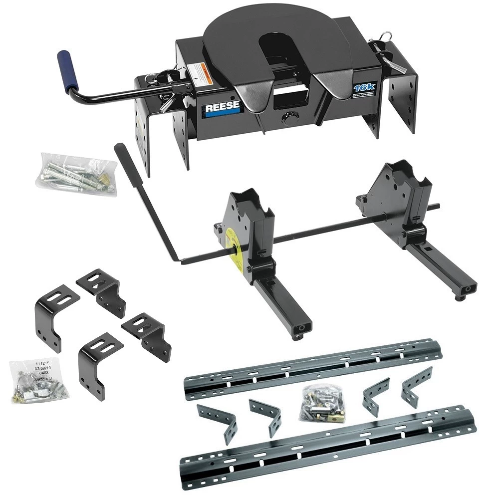 Reese 15K Fifth Wheel Trailer Hitch w/ Slider and Rails For 2004-2014 Ford F-150 Base Rail Kit 5th Wheel Brackets Hardware
