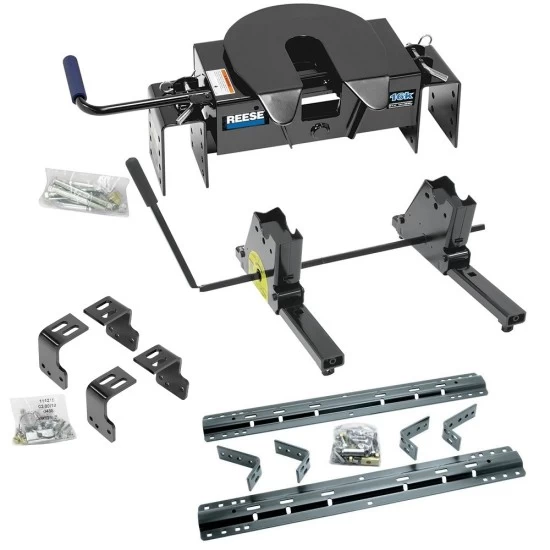 Reese 15K Fifth Wheel Trailer Hitch w/ Slider and Rails For 2004-2014 Ford F-150 Base Rail Kit 5th Wheel Brackets Hardware