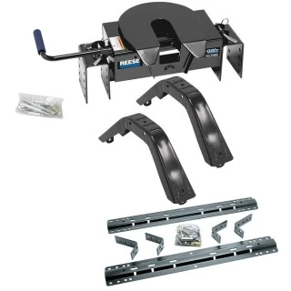 Reese 15K Fifth Wheel Trailer Hitch W/ Rails For 99-19 Chevrolet Silverado GMC Sierra 1500 2500 3500 Base Rail Kit 5th Wheel Brackets Hardware