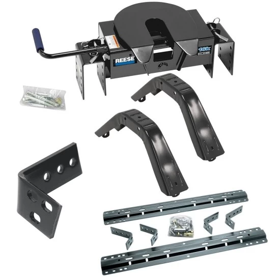 Reese 15K Fifth Wheel Trailer Hitch W/ Rails For 02-10 Dodge Ram 1500 2500 3500 11-12 RAM 2500 3500 Base Rail Kit 5th Wheel Brackets Hardware