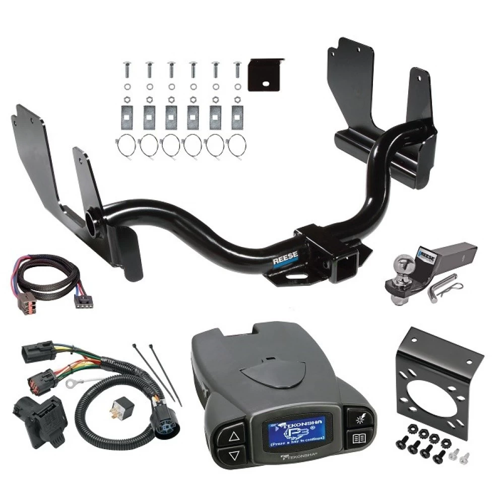 Trailer Hitch Tow Package Prodigy P3 Brake Control For 04-05 Ford F-150 06-06 Lincoln Mark LT w/ 7-Way RV Wiring 2" Drop Mount 2" Ball Class 4 2" Receiver Reese Tekonsha