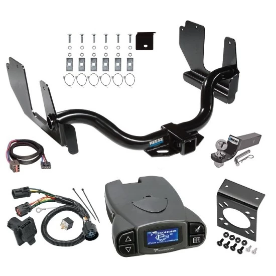 Trailer Hitch Tow Package Prodigy P3 Brake Control For 04-05 Ford F-150 06-06 Lincoln Mark LT w/ 7-Way RV Wiring 2" Drop Mount 2" Ball Class 4 2" Receiver Reese Tekonsha