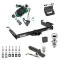 Ultimate Tow Package For 00-02 Chevrolet Express GMC Savana 1500 2500 3500 Trailer Hitch w/ Wiring 2" Drop Mount Dual 2" and 1-7/8" Ball Lock Bracket Cover 2" Receiver