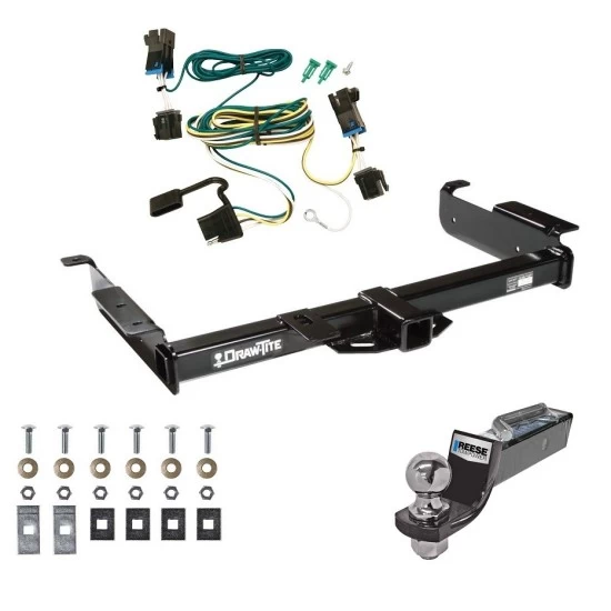 Tow Package For 03-14 Chevy Express GMC Savana 1500 03-23 2500 3500 Trailer Hitch w/ Wiring 2" Drop Mount 2" Ball 2" Receiver Tow Package For 03-14 Chevy Express GMC Savana 1500 03-23 2500 3500 Trailer Hitch w/ Wiring 2" Drop Mount 2" Ball 2" Receiver