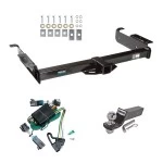 Reese Trailer Tow Hitch For 00-02 Chevrolet Express GMC Savana 1500 2500 3500 Complete Package w/ Wiring and 2" Ball