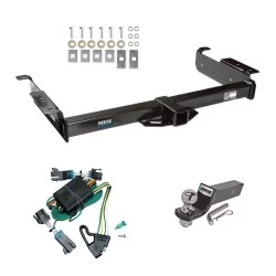 Reese Trailer Tow Hitch For 00-02 Chevrolet Express GMC Savana 1500 2500 3500 Complete Package w/ Wiring and 2" Ball