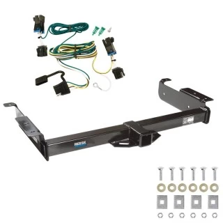 Trailer Hitch w/ Wiring For 03-27 Chevy Express GMC Savana 1500 2500 3500 Class 3 2" Tow Receiver Reese Tekonsha