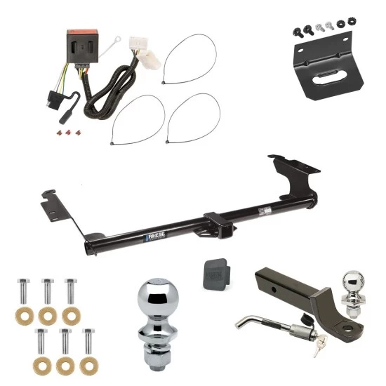 Ultimate Tow Package For 11-17 Honda Odyssey All Models Trailer Hitch w/ Wiring 2" Drop Mount Dual 2" and 1-7/8" Ball Lock Bracket Cover 2" Receiver Reese